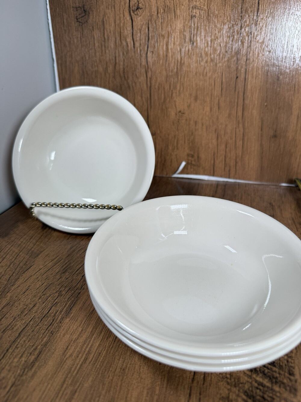 Corelle Corning Sandstone Beige Almond 5 3/8" Fruit Berry Dessert Bowls Set of 4